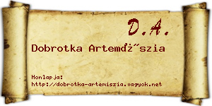 Dobrotka Artemíszia névjegykártya